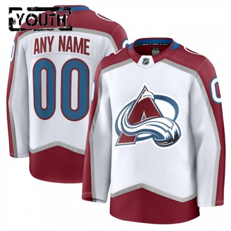Maillot de Hockey Colorado Avalanche Personnaliser Fanatics Premium 2024-25 Blanc Extérieur - Enfant